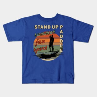 Stand Up Paddle Sup Summer Fun Sport Kids T-Shirt